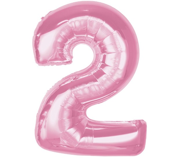 Balon foliowy B&C cyfra "2" j. różowa 92cm CH-S9J2 GoDan